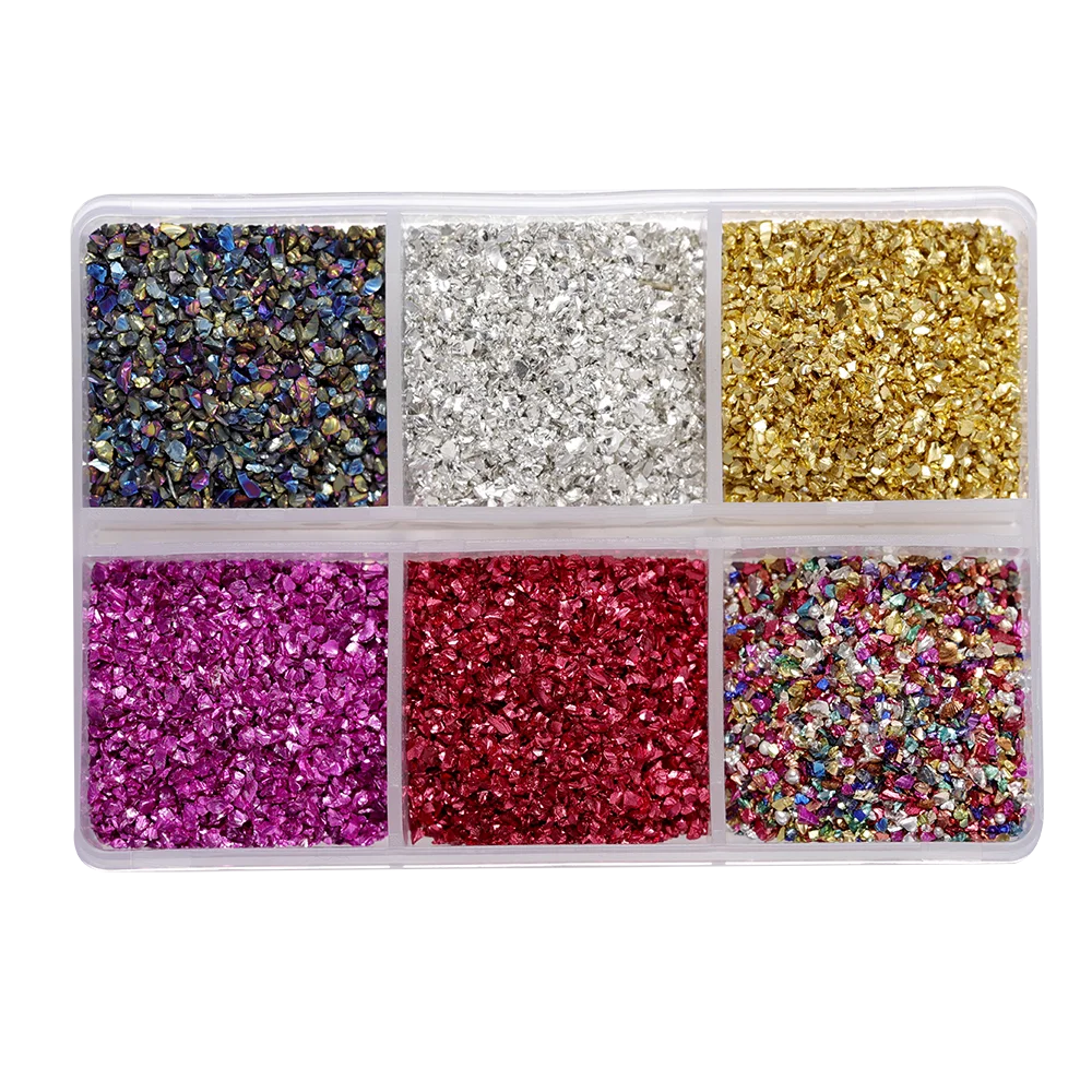 30g Crushed Glass Stones – Irregular Resin Fillers for DIY Epoxy Crafts & Nail Art