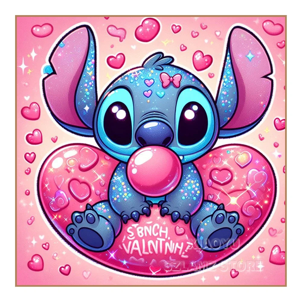 Cartoon Stitch Diamond Painting Kit – Full Round/Square Rhinestone Embroidery Art