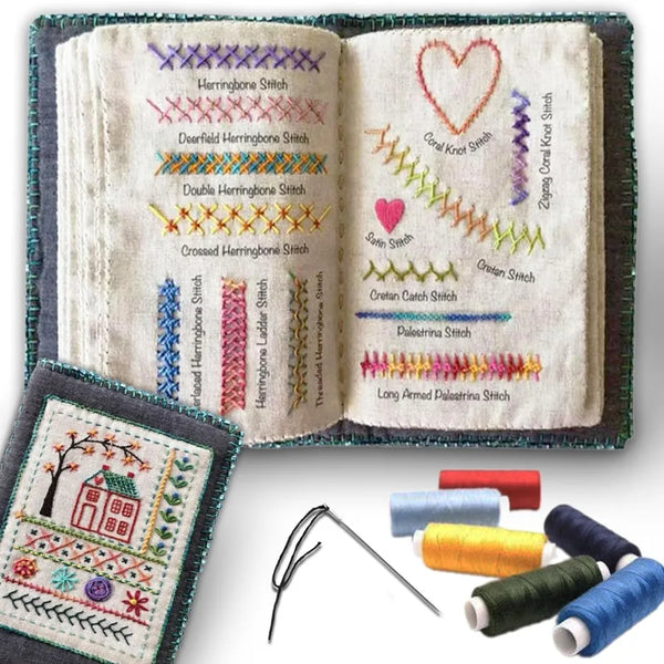 DIY Embroidery Stitch Book Sewing Practice Kit