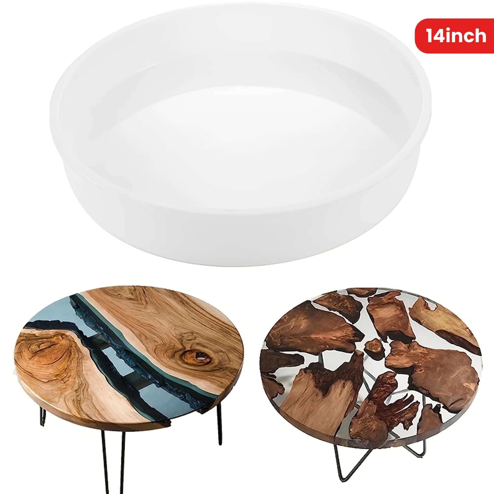Large Oversize Round Resin Mold for Epoxy Tables & Boards