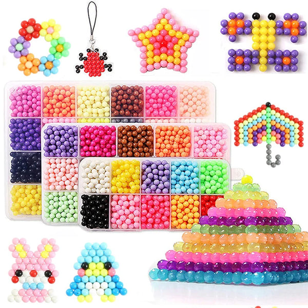 Magic Water Fuse Beads Set – DIY Sticky Beads Craft Kit
