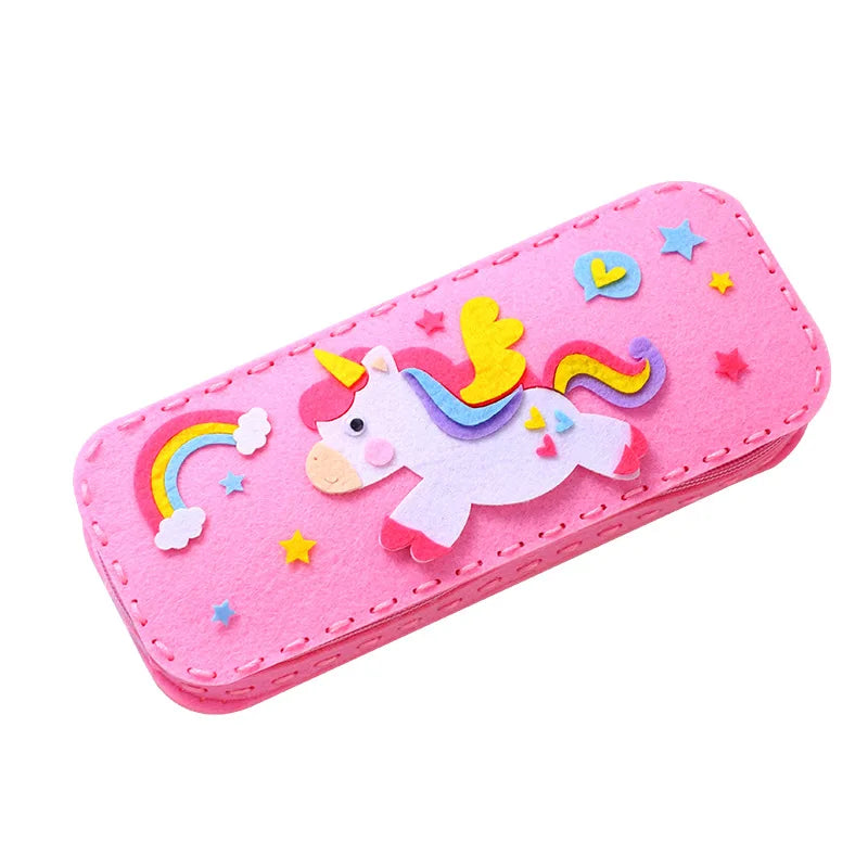 DIY Sewing Stationery Bag Kit – Non-Woven Craft Set for Kids