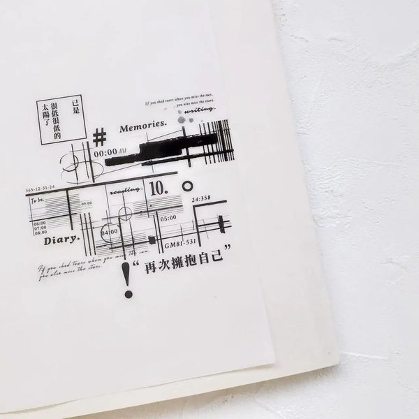 Instinct Studio Vintage Washi PET Tape – Decorative Sticker Roll for Scrapbooking & Cards