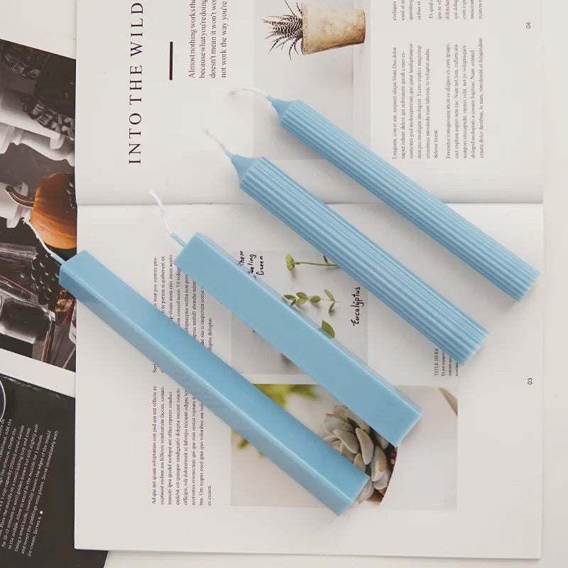 Striped Pillar Candle Mold – Triangle & Rectangle DIY Kit