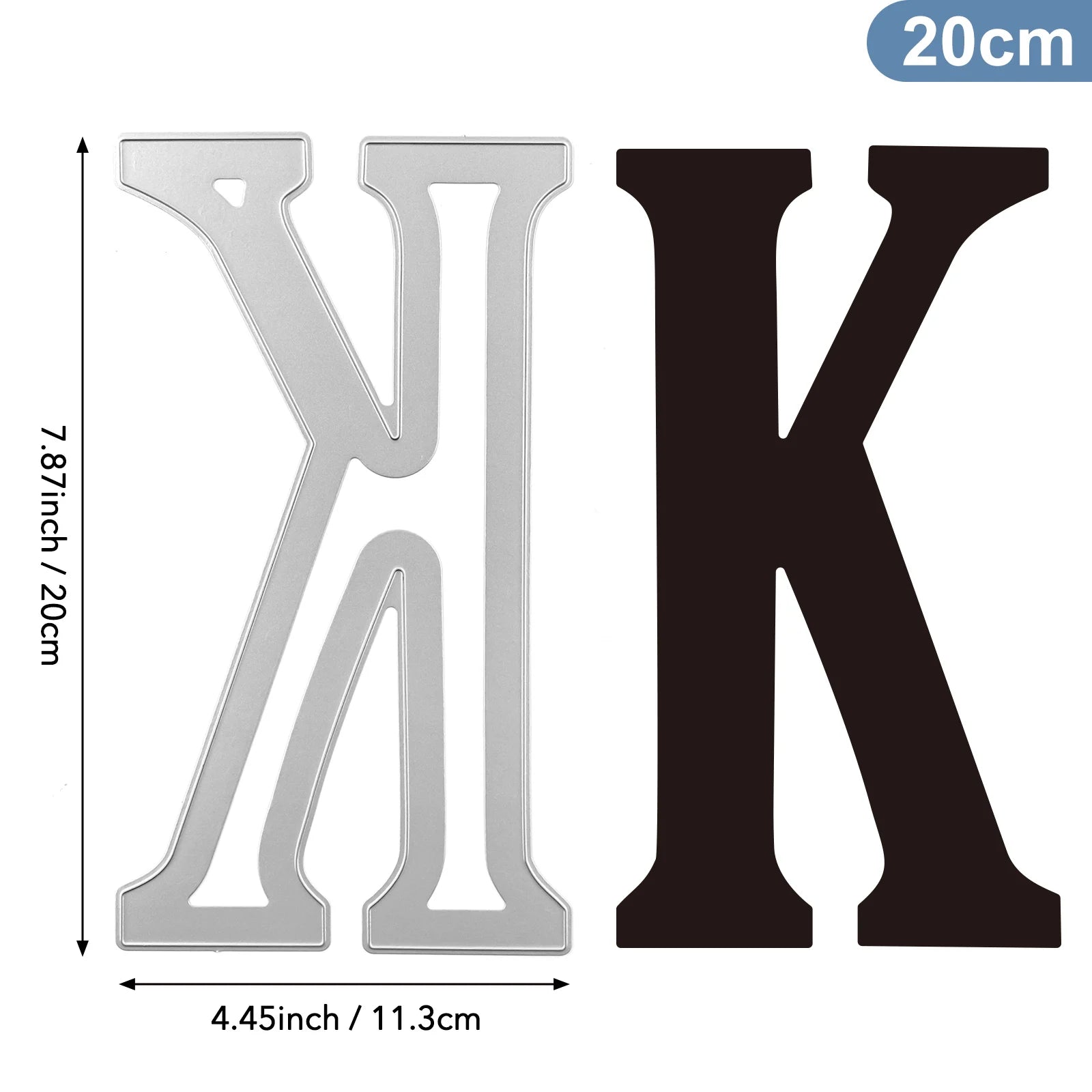 20cm A–Z Metal Letter Cutting Dies – 26 Capital Alphabets for DIY Crafts