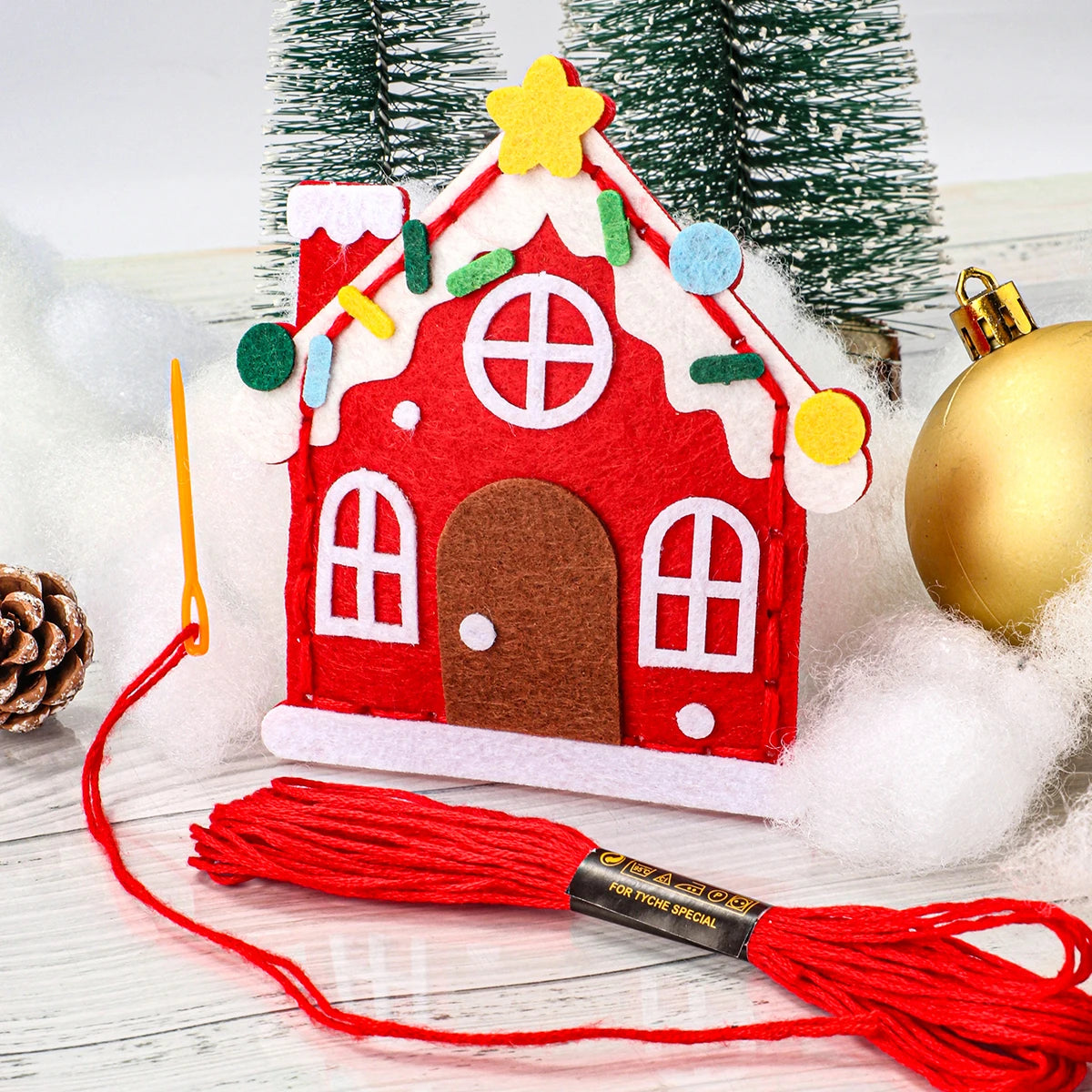 9-Piece DIY Christmas Sewing Kit – Beginner-Friendly Ornaments