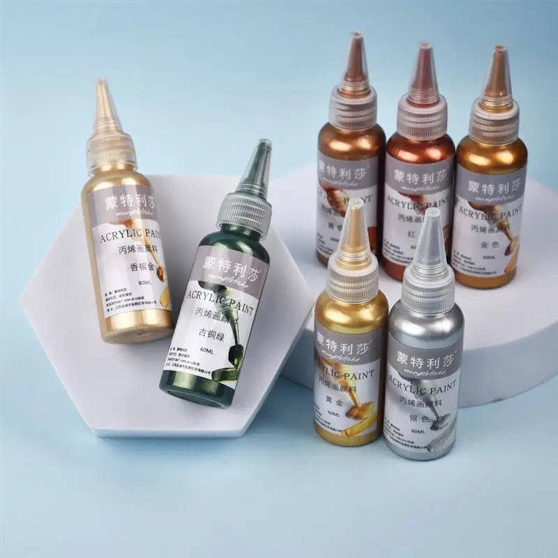 60ml Waterproof Metallic Pigment – Acrylic Paint for DIY Resin, Graffiti & Craft Decoration