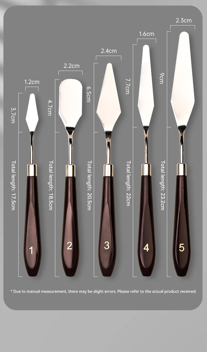 Borrence Stainless Steel Painting Knives – Artist Spatula Set