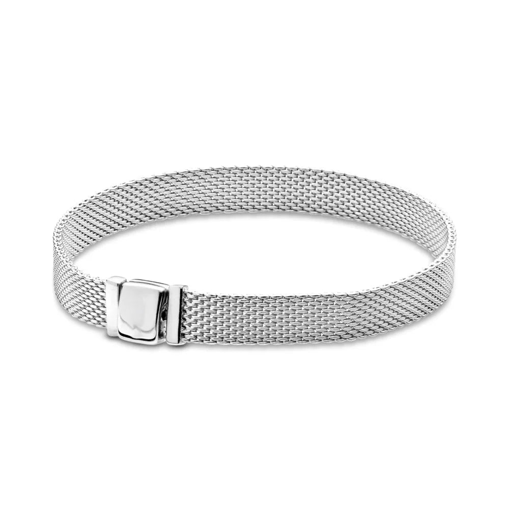 Adjustable 925 Sterling Silver Bracelet – DIY Fashion Charm Jewelry for Women