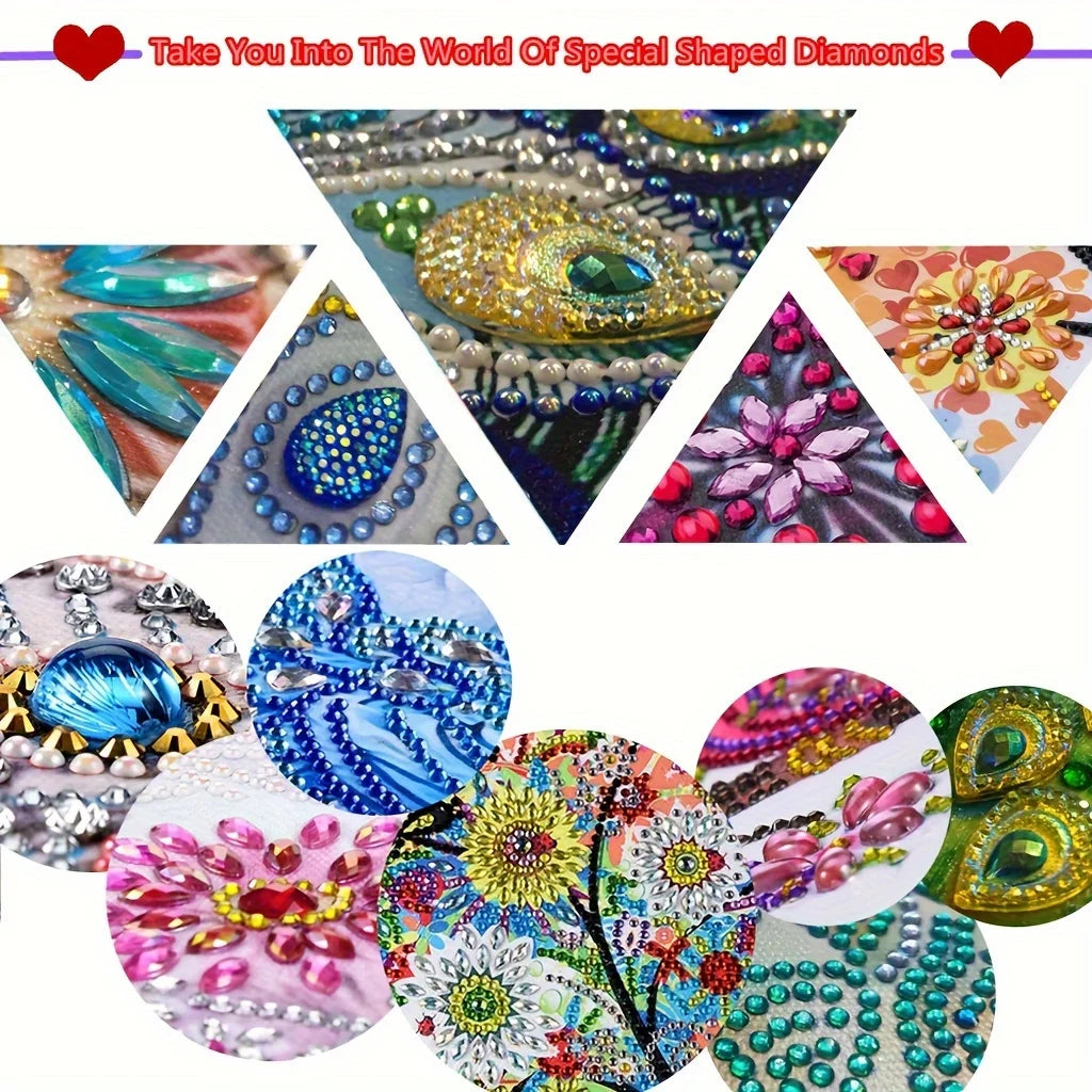 DIY Diamond Art Keychain Set – 5PCS Acrylic Christmas Ornaments for Holiday Décor