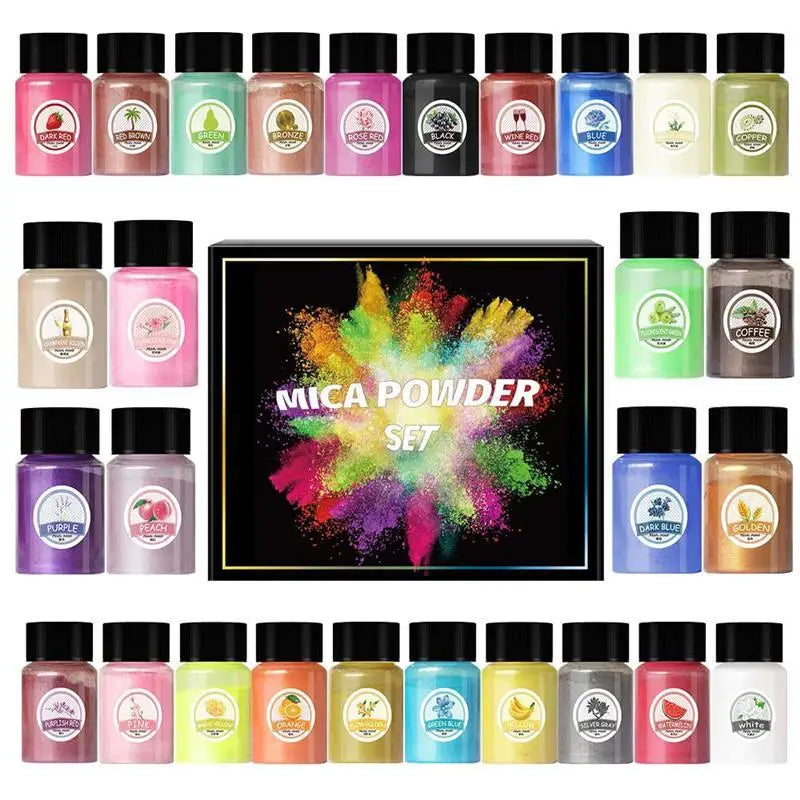 Pearlescent Mica Pigments – Resin Dye Powder Set