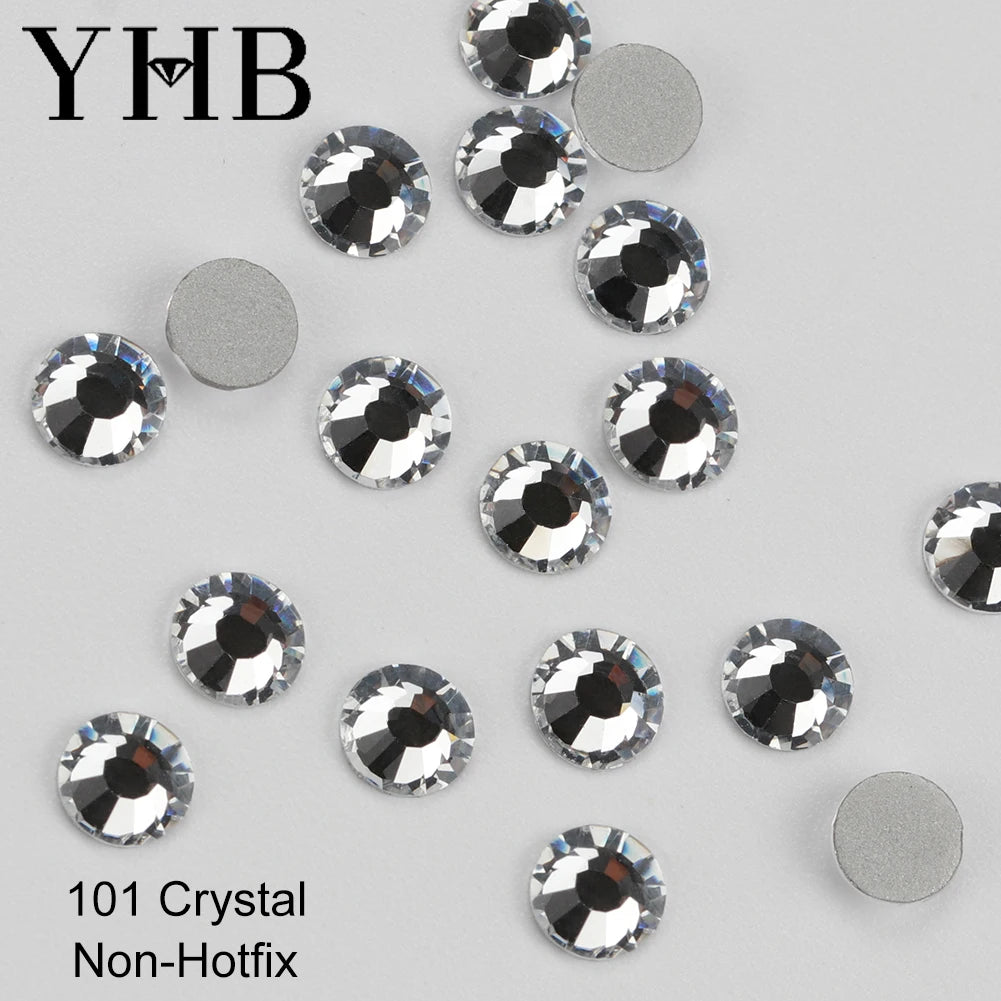 YHB Cold-Fix Crystal Rhinestones – 101–133 PCS for DIY Crafts