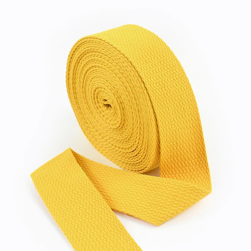 4M Cotton Webbing Tape – 1.3mm Thick Strap for Bags, Belts & DIY Sewing (20–50mm)