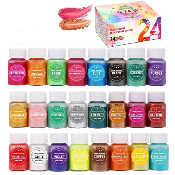 Epoxy Resin Dye Mica Powder Set – 6/24/30PCS Pigments for Jewelry & Crafts