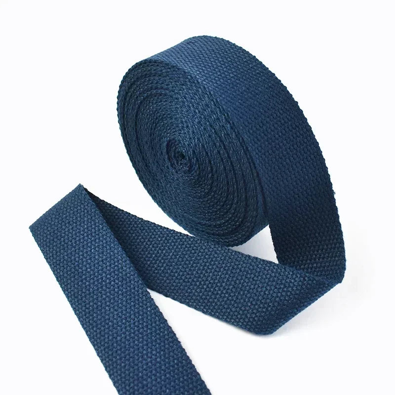 4M Cotton Webbing Tape – 1.3mm Thick Strap for Bags, Belts & DIY Sewing (20–50mm)