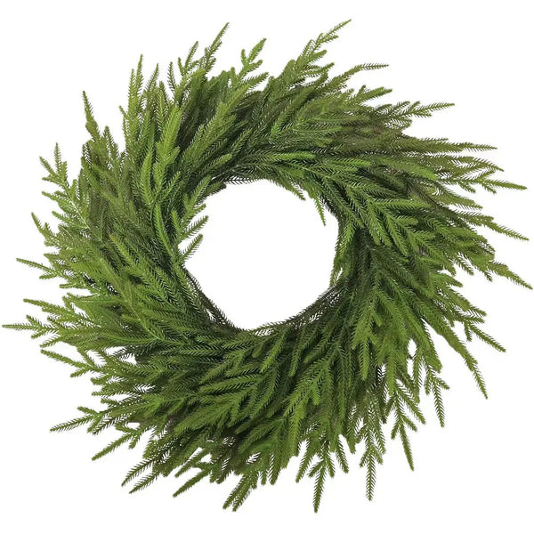 Artificial Norfolk Pine Garland – Realistic Faux Cedar Greenery for Christmas Décor