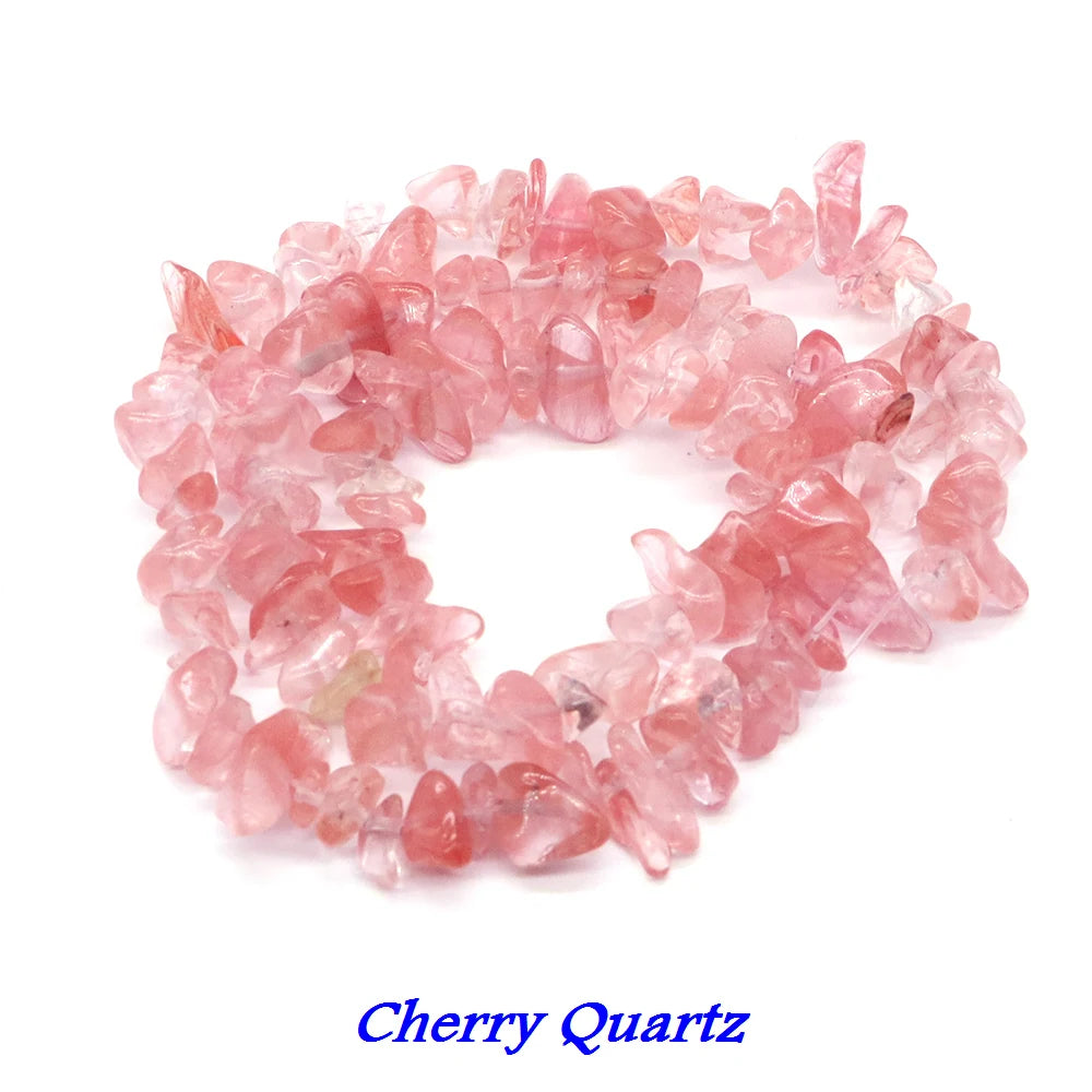 Natural Aquamarine Quartz Beads – Freeform Chips for DIY Jewelry & Crafts