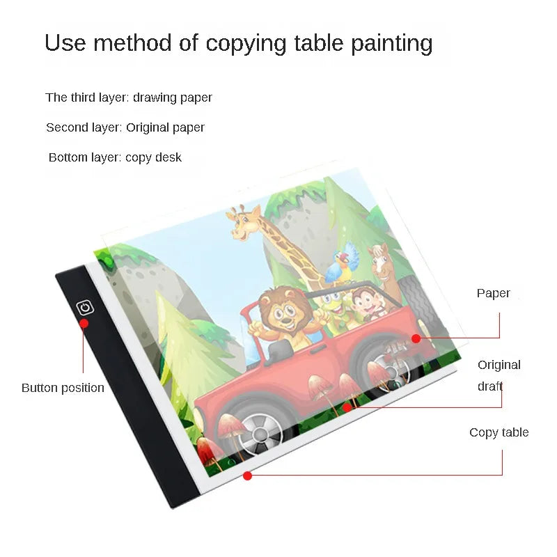 LED Drawing Copy Pad – 3-Level Dimming Art Board