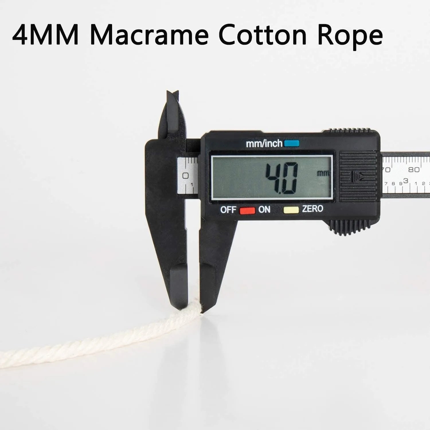 100% Natural Cotton Macrame Cord 4mm – Craft Rope for DIY, Knitting & Décor (Beige)