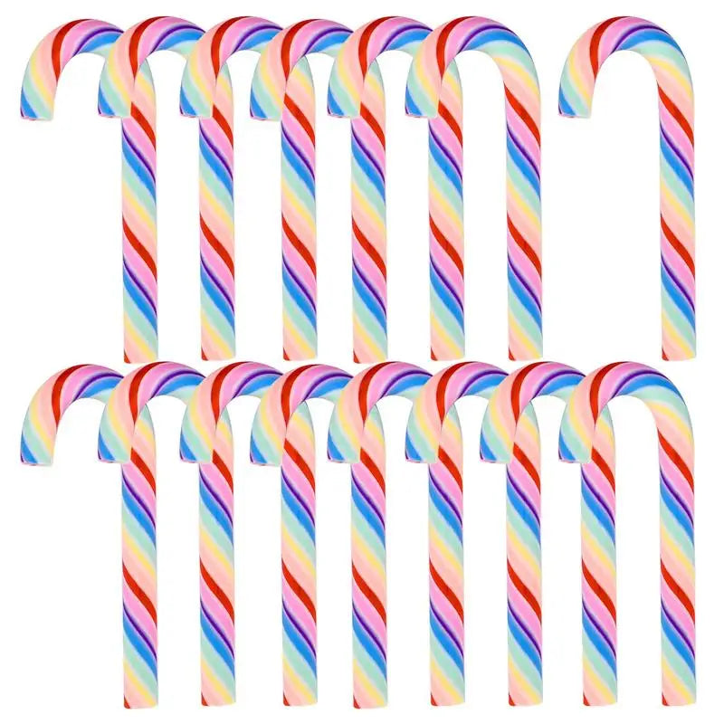 Kawaii Resin Candy Cane Cabochons – Christmas Flatback Craft Decorations (15/30/60/90PCS)