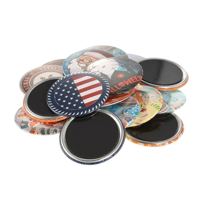 50/100pcs DIY Magnet Badge Button Parts