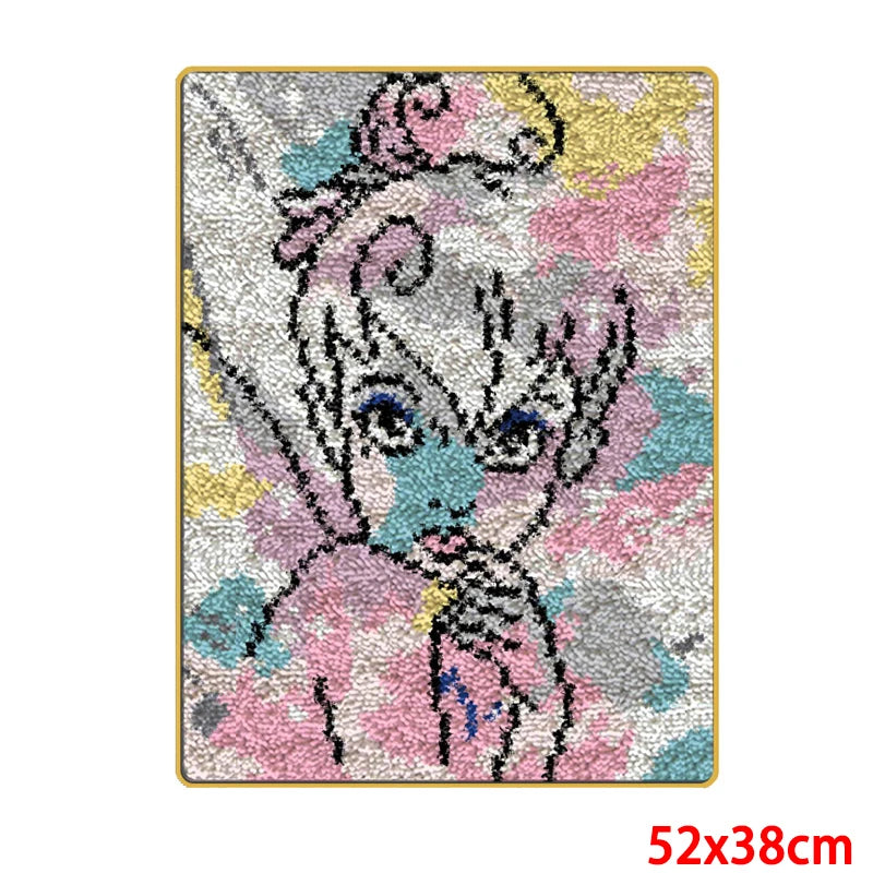 Flower Latch Hook Kit – DIY Embroidery Rug & Pillow Craft Set