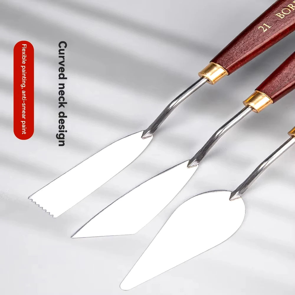 Borrence Stainless Steel Painting Knives – Artist Spatula Set