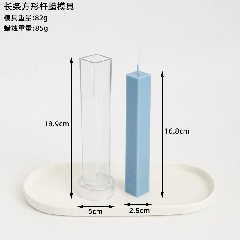 Striped Pillar Candle Mold – Triangle & Rectangle DIY Kit