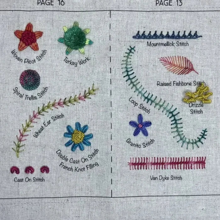 DIY Embroidery Stitch Book Sewing Practice Kit