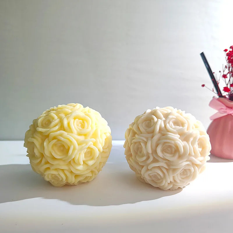 Peony & Rose Silicone Mold – DIY Candle, Soap & Cake Mold