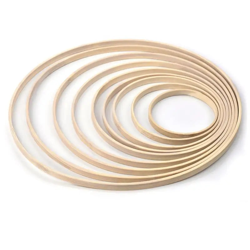Wooden Bamboo Floral Hoop Ring – DIY Wreath & Dream Catcher Frame