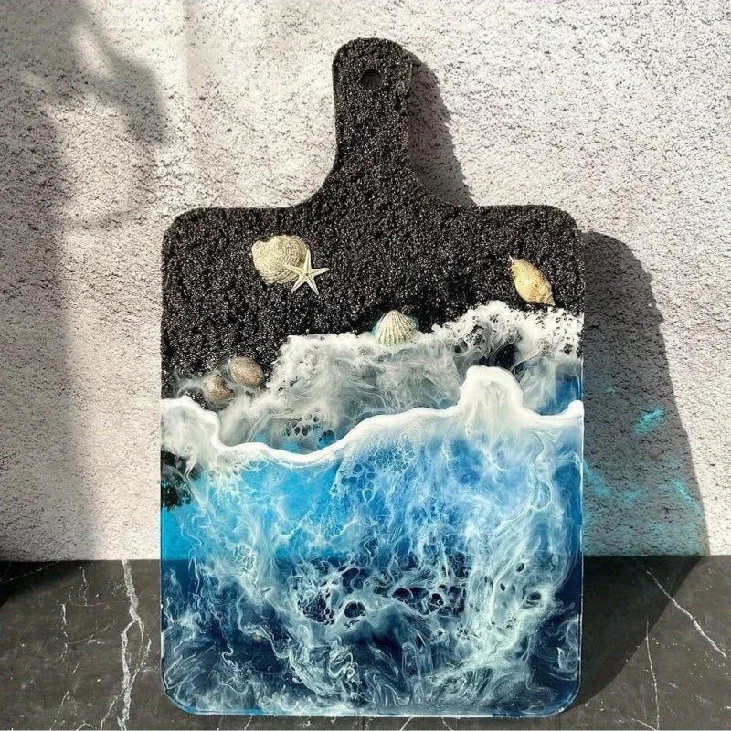 Large Charcuterie Board Silicone Mold – Ocean Wave Design