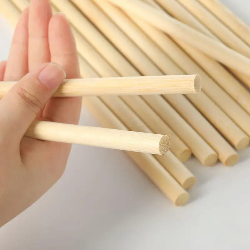 4–8mm Round Bamboo Wooden Sticks – DIY Craft & Woodworking (20/30cm)
