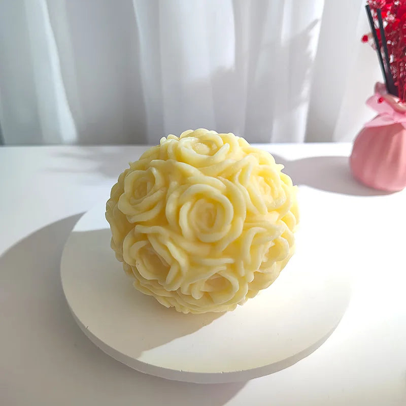 Peony & Rose Silicone Mold – DIY Candle, Soap & Cake Mold