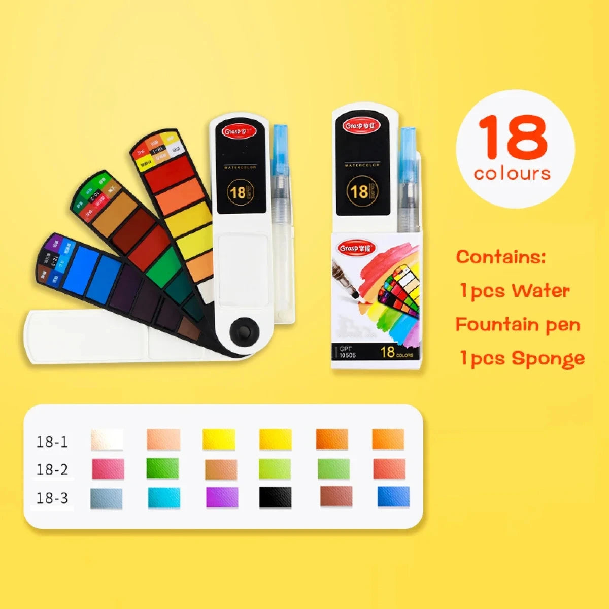 12/24/36/48 Colors Watercolor Paint Set