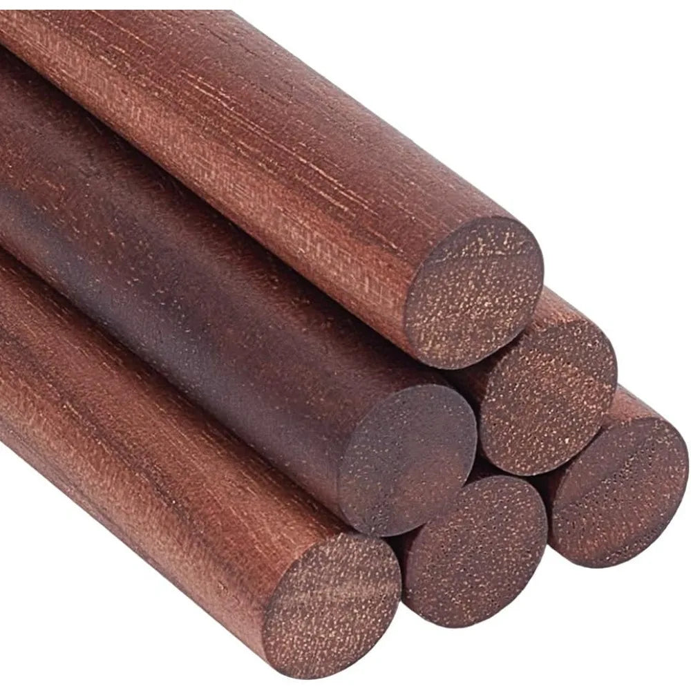 Walnut Dowel Rods – 14pcs 5.9" x 0.4" Wooden Craft Sticks for DIY & Carving
