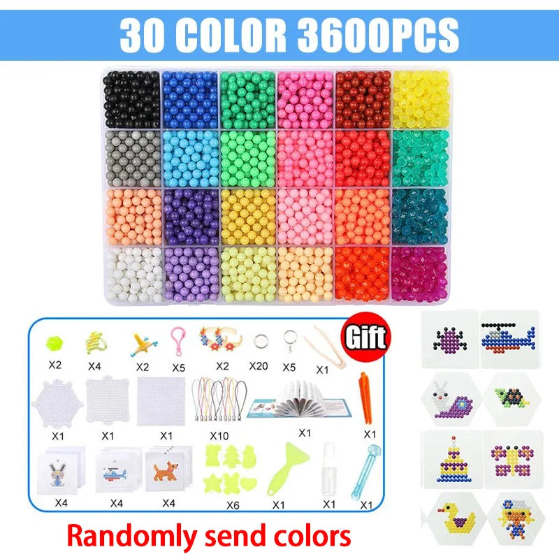 Magic Water Fuse Beads Set – DIY Sticky Beads Craft Kit