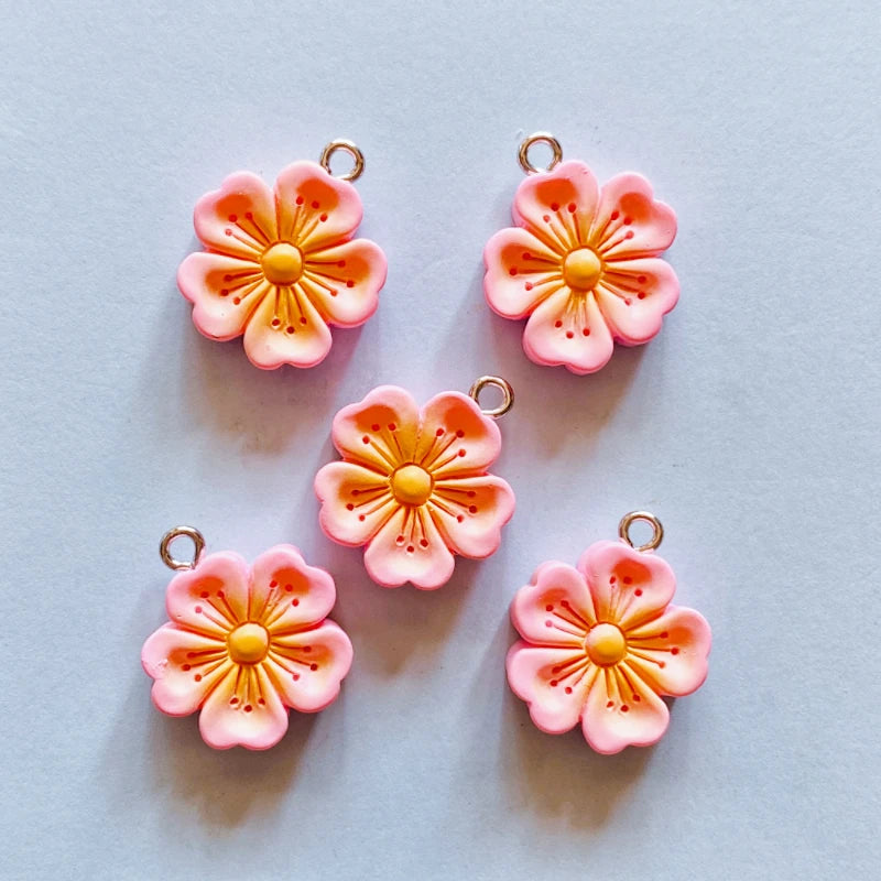 Cat Bread Flower Resin Charms – 10PCS DIY Pendants for Jewelry & Crafts