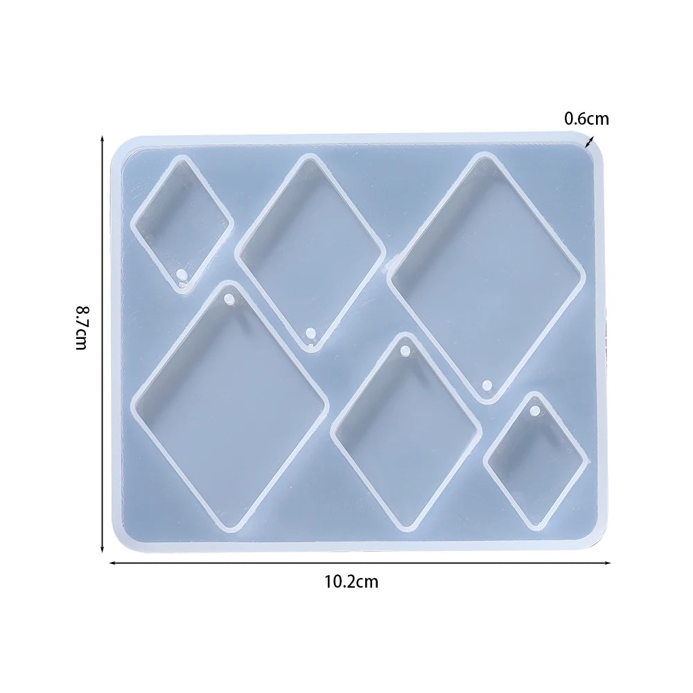 DIY Earring & Charm Mold – Heart, Leaf, Moon Shapes