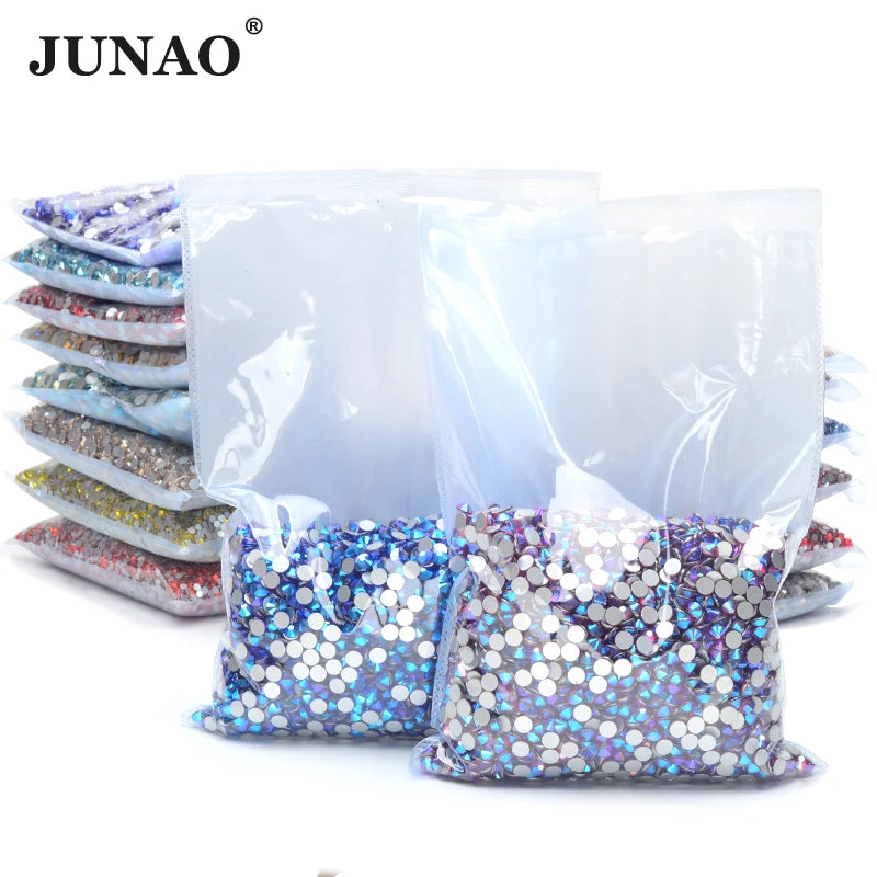 Clear AB Glass Rhinestones Set – 14,400PCS Flatback Crystals (SS6/SS12/SS20)