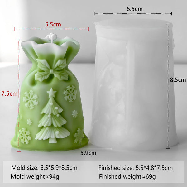 Christmas Gift Bag Silicone Candle Mold – DIY Wax Craft