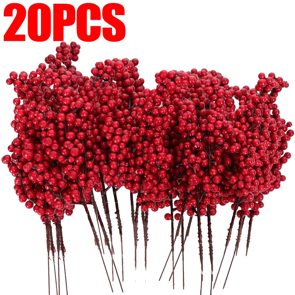 Artificial Red Berry Stems – Christmas Decoration & DIY Craft Supplies