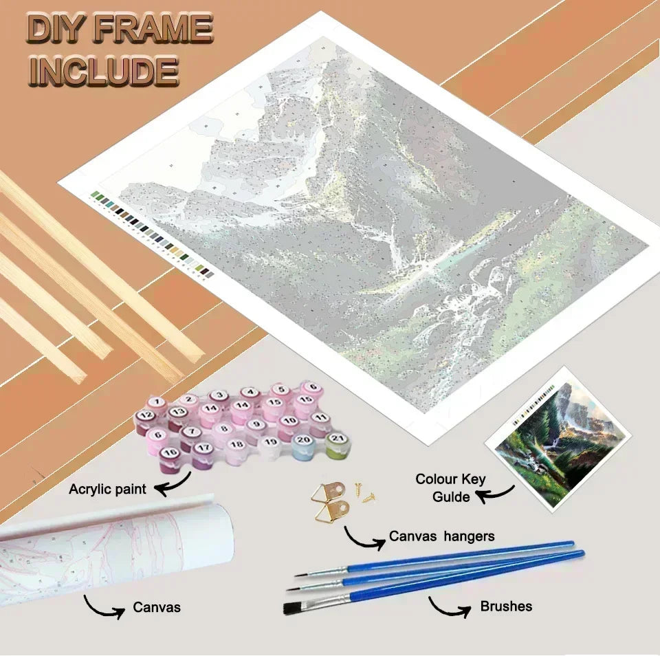 Disney Stitch Paint by Numbers – Frameless Cartoon Wall Art for Home & Bedroom