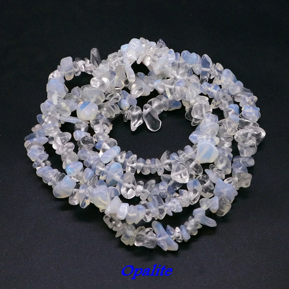 Natural Aquamarine Quartz Beads – Freeform Chips for DIY Jewelry & Crafts