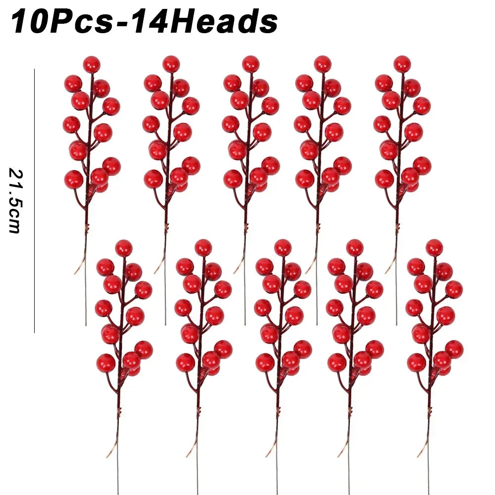 Artificial Holly Berry Stems – Christmas Décor