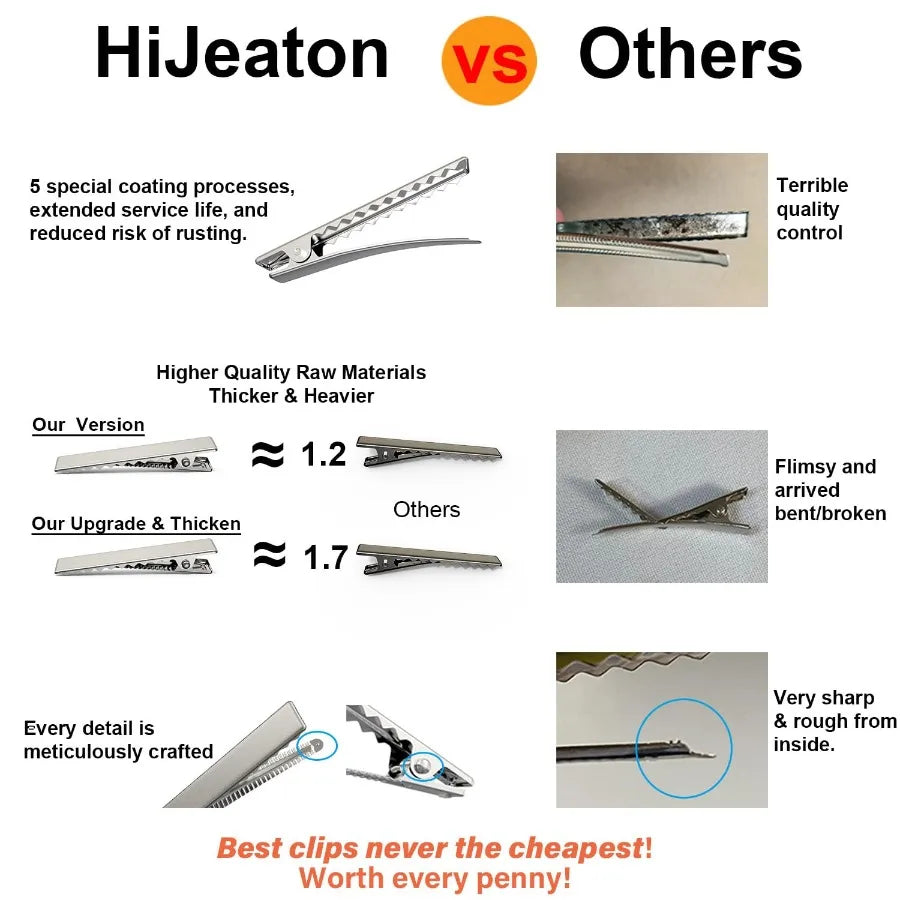 60Pcs Alligator Metal Clips
