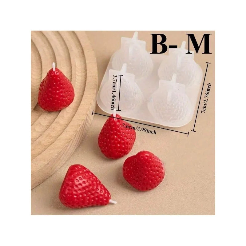 Strawberry Silicone Candle Mold