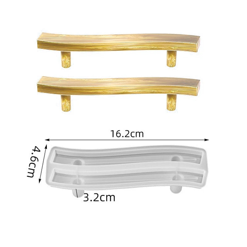 Tray Epoxy Resin Silicone Mold DIY Large Rectangle Tea Plate Coaster Resin Mold For Home Decoration Craft Making Art Supplies