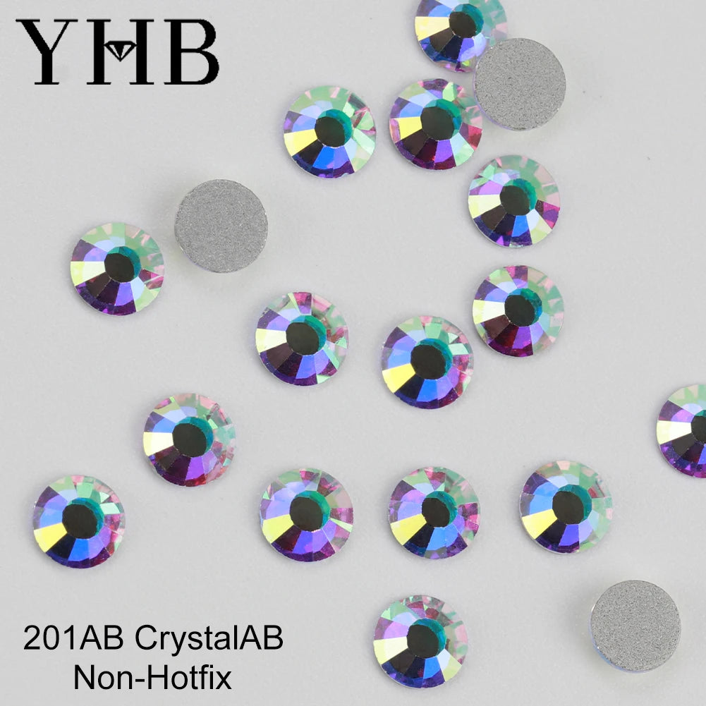 YHB Cold-Fix Crystal Rhinestones – 101–133 PCS for DIY Crafts