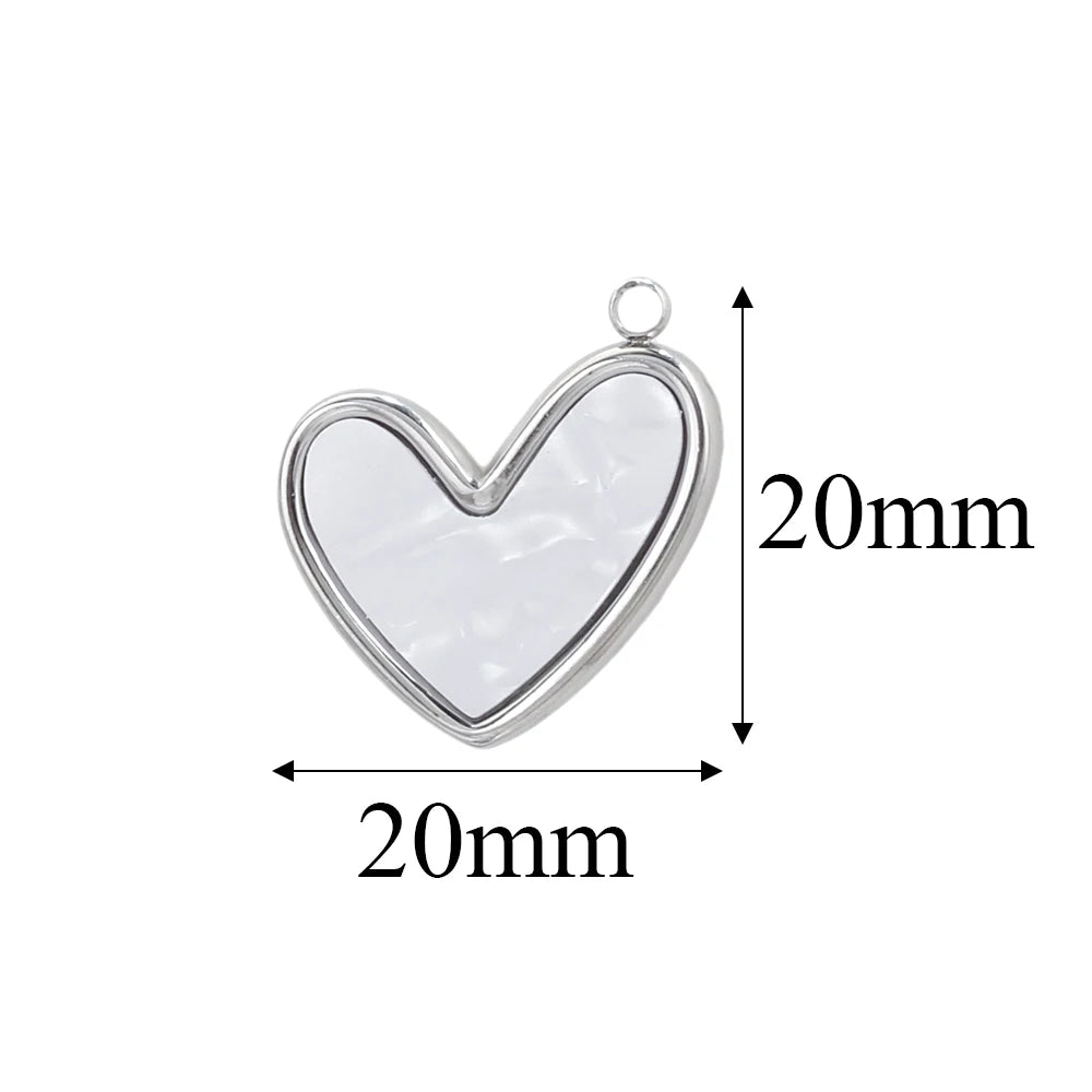 5PCS Gold Stainless Steel Charms – DIY Jewelry Pendants & Accessories